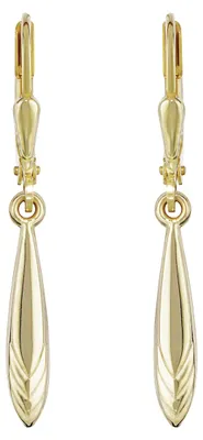 Produktbild von Paar Tropfen Brisur Ohrhänger 333 Gelb Gold 8 Karat 17x3mm Ohrringe hochglanz