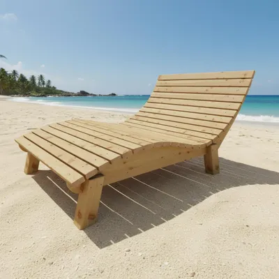 Produktbild von Gartenliege Relaxliege "Liege-Franzi" (Lärche) Breite 120cm Einstiegshöhe 40cm mit Füßen