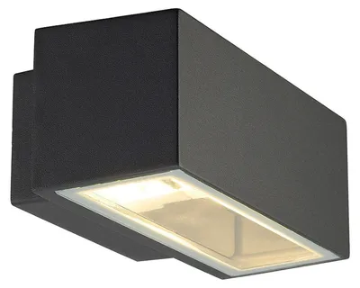 Zdjęcie produktu dla Box lampa ścienna góra/dół kątowa R7s 78mm IP44 antracyt