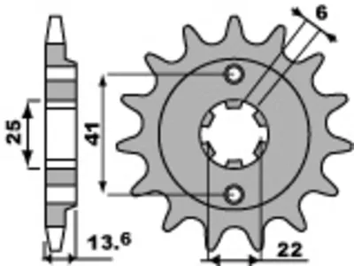 Produktbild von PBR Standard Stahlritzel vorne 293 - 525