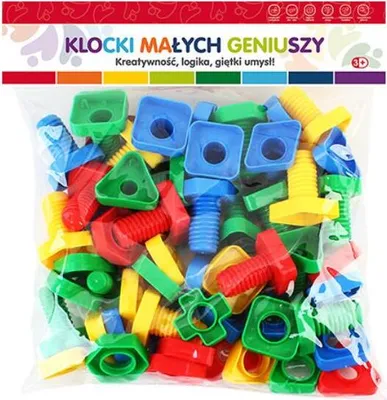 Immagine prodotto di Blocchi Piccoli Geni - Forme Geometriche Con Viti 50 Elementi 116365