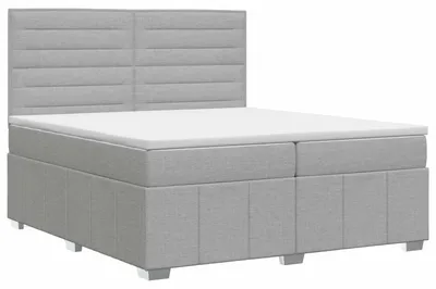 Immagine prodotto di Letto a molle con materasso grigio chiaro 160 x 200 cm in tessuto