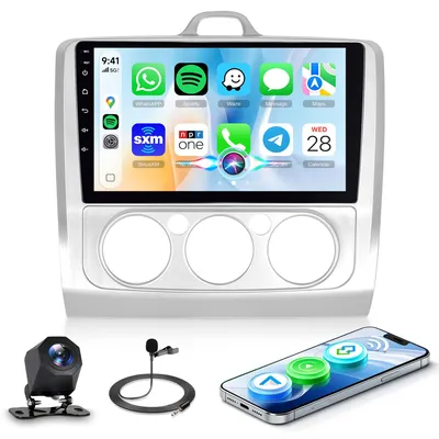 Imagen del producto de Radio para coche con pantalla táctil de 10 pulgadas, GPS, Bluetooth y radio FM