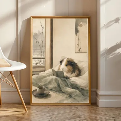 Sheltie-Meerschweinchen, Meerschweinchenposter, Produktansicht 1