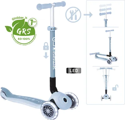 Produktbild von GLOBBER PRIMO FOLDABLE LIGHTS ECO blaubeere, mit Leuchtrollen