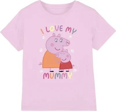 Obrázek produktu pro Prasátko Peppa - Dětské tričko "I Love My Mummy" TV5157 (152-158) (světle růžová)