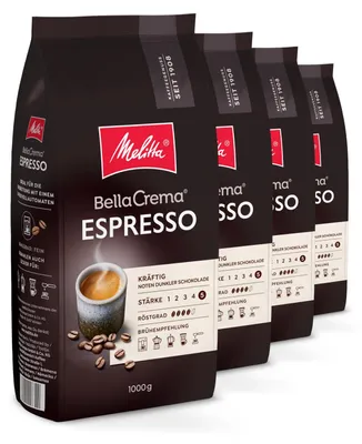 Produktbild von Melitta BellaCrema Espresso Kaffee-Bohnen, für Kaffee-Vollautomaten, im Set