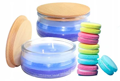 Produktbild von Drobo Duftkerzen mit Holzdeckel, Keksdurft, 210 ml