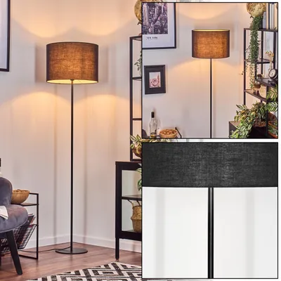 Produktbild von Schiavonea Stehlampe aus Metall/Stoff in Schwarz/Weiß