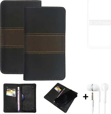 Produktbild von K-S-Trade Handyhülle + Kopfhörer kompatibel mit Xiaomi Redmi Note 9 Schutzhülle Walletcase Bookstyle Tasche Schutz Case Hülle Wallet Cover