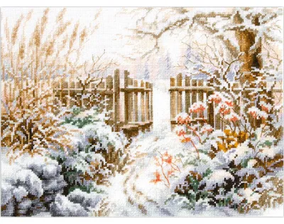 Immagine prodotto di Kit da ricamo a punto croce Magic Needle "Wintergarten", schema numerato, 27x20 cm