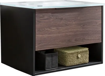 Produktbild von Fackelmann B.PARIS Waschtischset, 2-teilig, 70 cm, Braun, Schwarz, Weiß