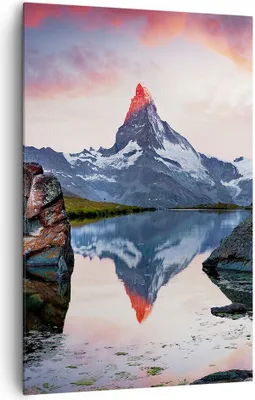 Produktbild von Bild auf Leinwand - Leinwandbild - Einteilig - Berge Felsen Wasser - 80x120cm - Wand Bild - Wanddeko - Wandbilder - Leinwanddruck - Wanddekoration - Leinwand bilder - Wandbild - PA80x120-3892