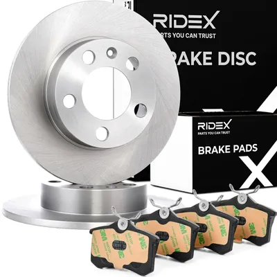 Produktbild von RIDEX Bremsenset Hinten Bremsscheiben Beläge Satz für VW Golf IV Schrägheck (1J1) 230mm