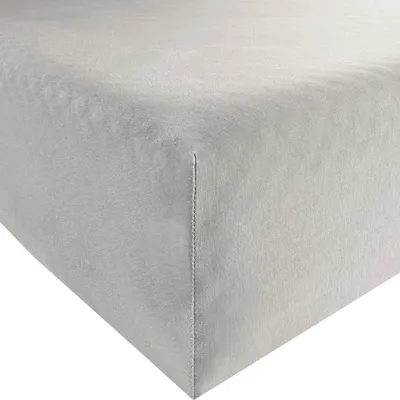 Jersey-Hoeslaken 140-200 x 160-220 cm, grau, 97% Baumwolle