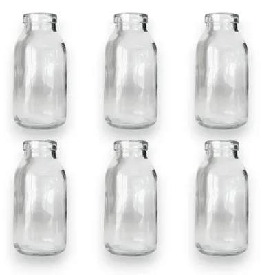 Produktbild von Glasflasche "Bottle klein" – 5 x 10,5cm – Dekovase Klar 6 Stück