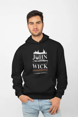 Produktbild von D&B Uni Hoodie MO00025 John Wick Schwarz-Größe L