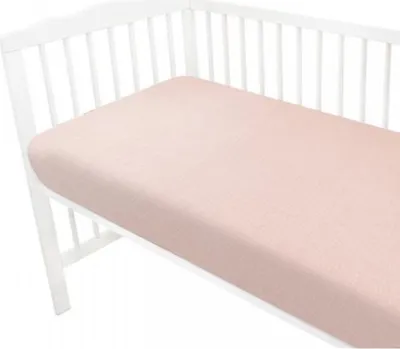 Produktbild von Muselin-Bettlaken für Babybett, 60 x 120 cm, NATURE, zartrosa