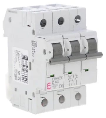 Produktbild von Leitungsschutzschalter 3P C 63A 6kA AC ETIMAT 6 002145522