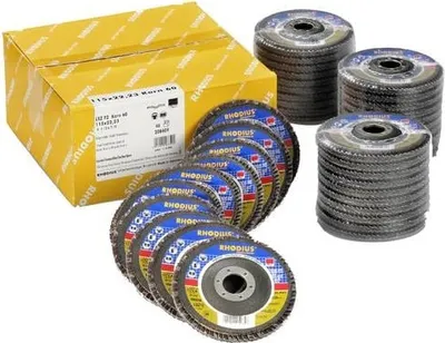 Produktbild von 40x Rhodius LSZ F2 Fächerschleifscheibe Korn:40 Ø115mm