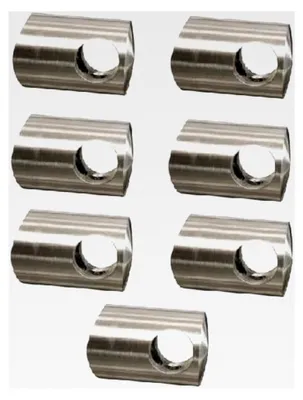 Produktbild von 7 x Querstabhalter aus Edelstahl für Ø 12 mm Stäbe, Rundrohr Ø 42,4 mm, V2A, Traversenhalter für Treppengeländer, Balkongeländer und Terrassengeländer