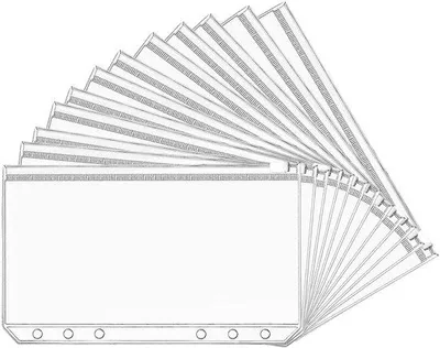Immagine prodotto di Raccoglitori trasparenti in PVC formato A6, impermeabili, set da 12 pezzi