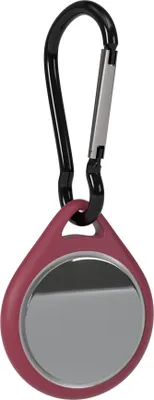 Produktbild von EAZY CASE Silikon Schutzhülle Anhänger Drop kompatibel mit AirTag, Hülle zur Aufbewahrung von AirTags mit Schlüsselanhänger, Kratzfest, Schlüsselanhänger, Stoßfest, Rot