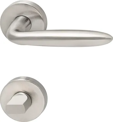 Immagine prodotto di MARCHESI set di maniglie a leva VERONESE - su rosetta WC, 38 - 45, acciaio inox satinato