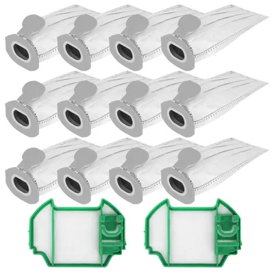 12 Staubsaugerbeutel + 2 Filter für Kobold VK7/FP7