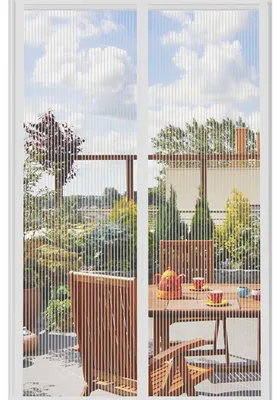 Produktbild von Fliegengitter Magnet Tür 85x200cm Weiß Insektenschutz Magnetvorhang Ohne Bohren