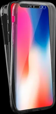 Produktbild von Crystal Case Hülle für Apple iPhone X Grau Rahmen Full Body
