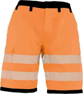 Immagine prodotto di Korntex EOSST | EOS Pantaloncini da lavoro Hi-Vis con aree di stampa - Farbe: Arancione/Nero - Größe: 60