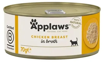 Image de Applaws Cat, bouchées de blanc de poulet, 70 g x 24