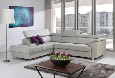 Immagine prodotto di Set di sedute in pelle a forma di L per la zona giorno di design Divano angolare Divano divano Divani