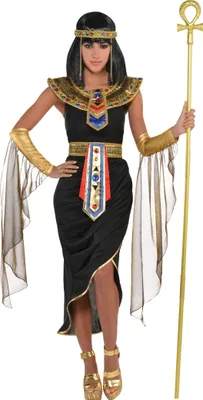 Cleopatra Kostüm Ägyptische Königin für Damen Gr. 32-42 Kleid schwarz Antike Fasching Karneval Mottoparty