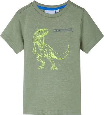 Produktbild von Design Kinder-Kurzarmshirt Helles Khaki 128, Langarmshirts 2024 Neu