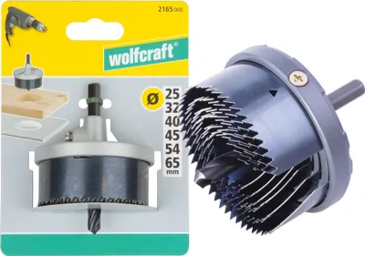 Zdjęcie produktu dla wolfcraft GmbH 2165000, Zestaw, Wiertarka, Płyty gipsowo-kartonowe, Panel, Drewno, Czarny, Metal, Końcówka sześciokątna