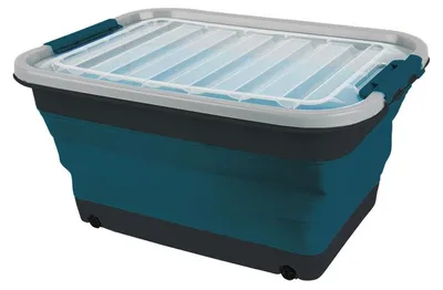 Produktbild von Faltbare Aufbewahrungsbox - Grau/Petrol - 45 l