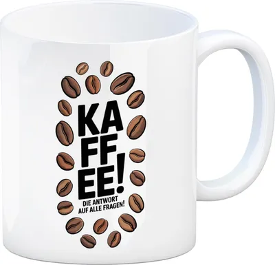 Produktbild von KAFFEE - die Antwort auf alle Fragen Kaffeebecher für Koffeinjunkies