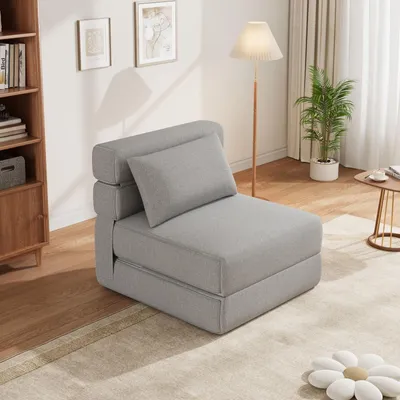 Productafbeelding van Slaapbank - Slaapstoel - Bedbank - Slaapfauteuil - Logeerbed - Traagschuim - Opvouwbaar & Ruimtebesparend