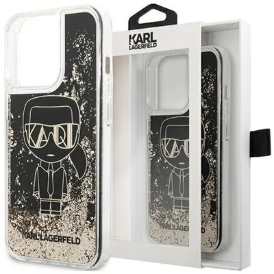 Produktbild von Karl Lagerfeld KLHCP13LLGGKBK iPhone 13 Pro/ 13 6,1 "schwarz Hardcase Liquid Glitter Gatsby Handytasche
