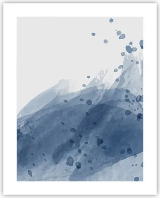 Produktbild von Poster - Poster ohne Rahmen - Blau Weiß Hintergrund - 40x50 cm - Wand Bild - Wanddeko - Wandbilder - Kunstposter - Wandposter - Bilder - Kunstdruck - Wanddekoration - Wandbild - P2XPA40x50-5088
