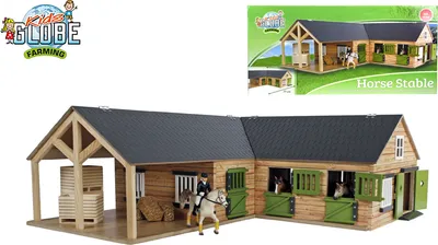 Obrázok produktu pre Detská stajňa Globe Horse 1:24 Grey