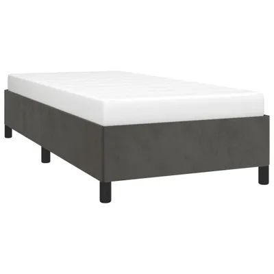Produktbild von vidaXL Bettgestell ohne Matratze Dunkelgrau 90x190 cm Samt