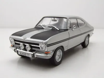 Produktbild von Opel Kadett B Rallye - Silber/Schwarz matt - WhiteBox 1:24
