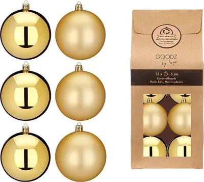 Produktbild von Inge Glas - Kugeln in Beutel / 13 Stk - Gold - 6 cm - Kunststoff