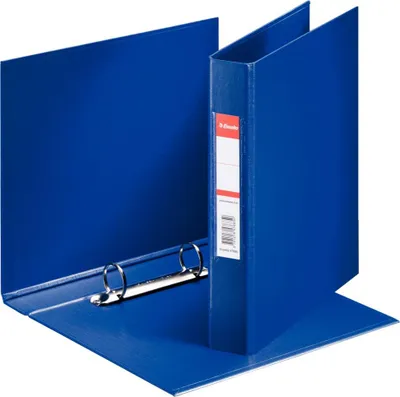 Image de ESSELTE Classeur à anneaux, PP-plastifié, A5, 2 déchirures, Ø anneaux : 25 mm, bleu 1 pièce (47685)