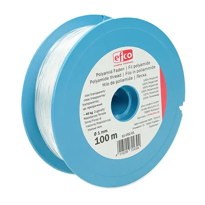 Produktbild von Polyamid Faden, Zugkraft 40 kg, klar, 100 m ø 1 mm