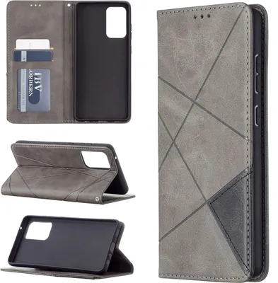 Produktbild von König Design Hülle kompatibel mit Samsung Galaxy A72 5G Kunstleder Handyhülle - Handy Case Grau