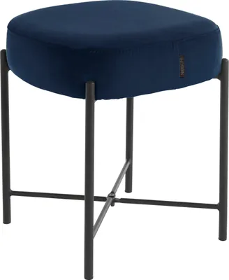 Produktbild von Beate | Hocker aus dunkelblauem Samt